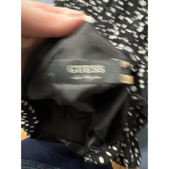 Guess Los Angeles Black Polka Dot Dress Sz 8 Garden Brunch resort Vacation - Picture 6 of 10